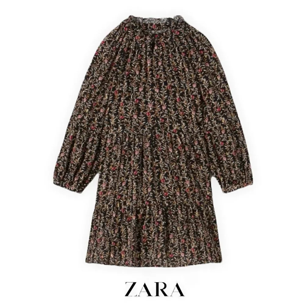 ZARA Kids | Black | SPARKLY FLORAL DRESS